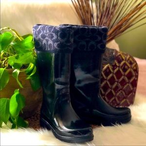 Coach Peace Black Rain Boots